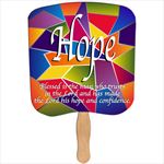RF920 Assorted Religious Stock Hand Fan with Custom Imprint